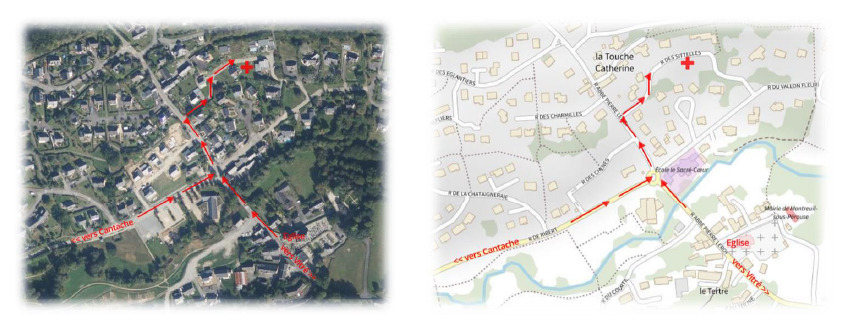 Vue satellite de Montreuil sous Pérouse